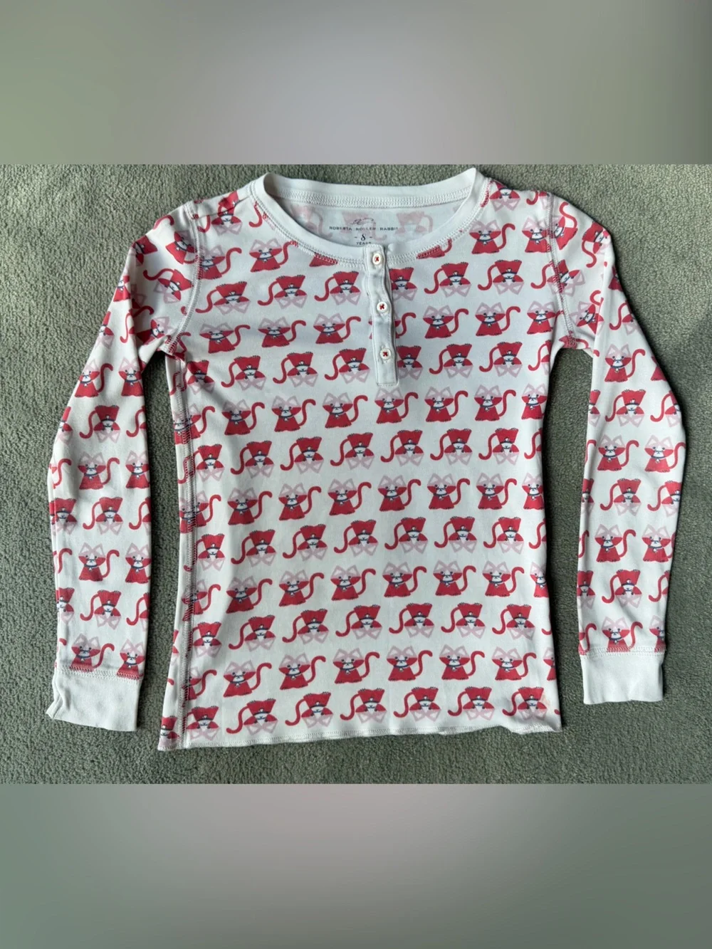 Roberta Roller Rabbit Pink & White Fox Print Kids Pajama Set